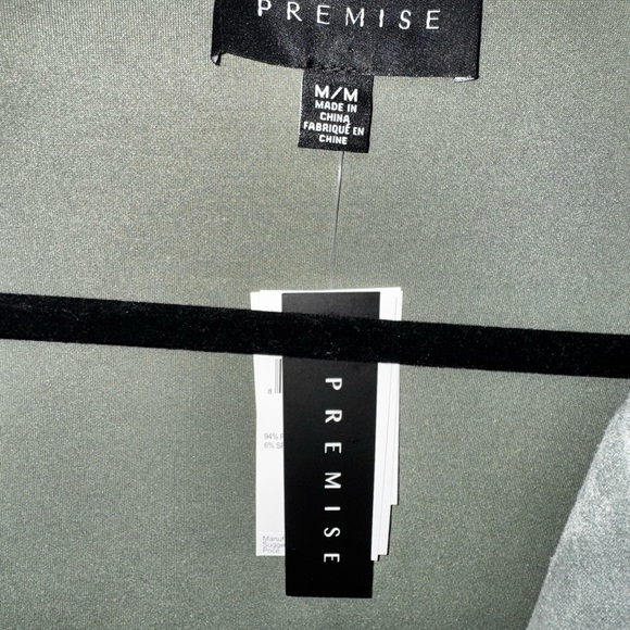 Women’s Premise Sage Green Suede Like Trench Coat - Picture 5 of 7